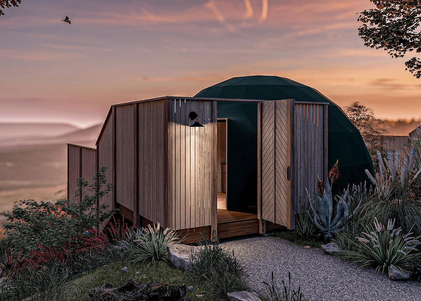 The-Glamping-Collective The Glamping Collective. Luxury mountain glamping domes in the Blue Ridge Mountains surrounded by forest and mist.